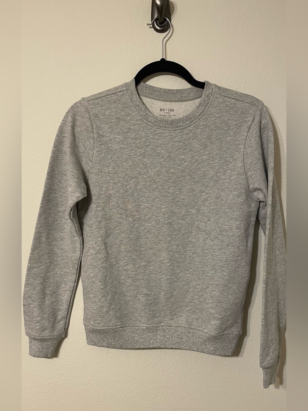 NWT Hart + Land Essentials Organic Pima Cotton Gray Sweatshirt XS Peru